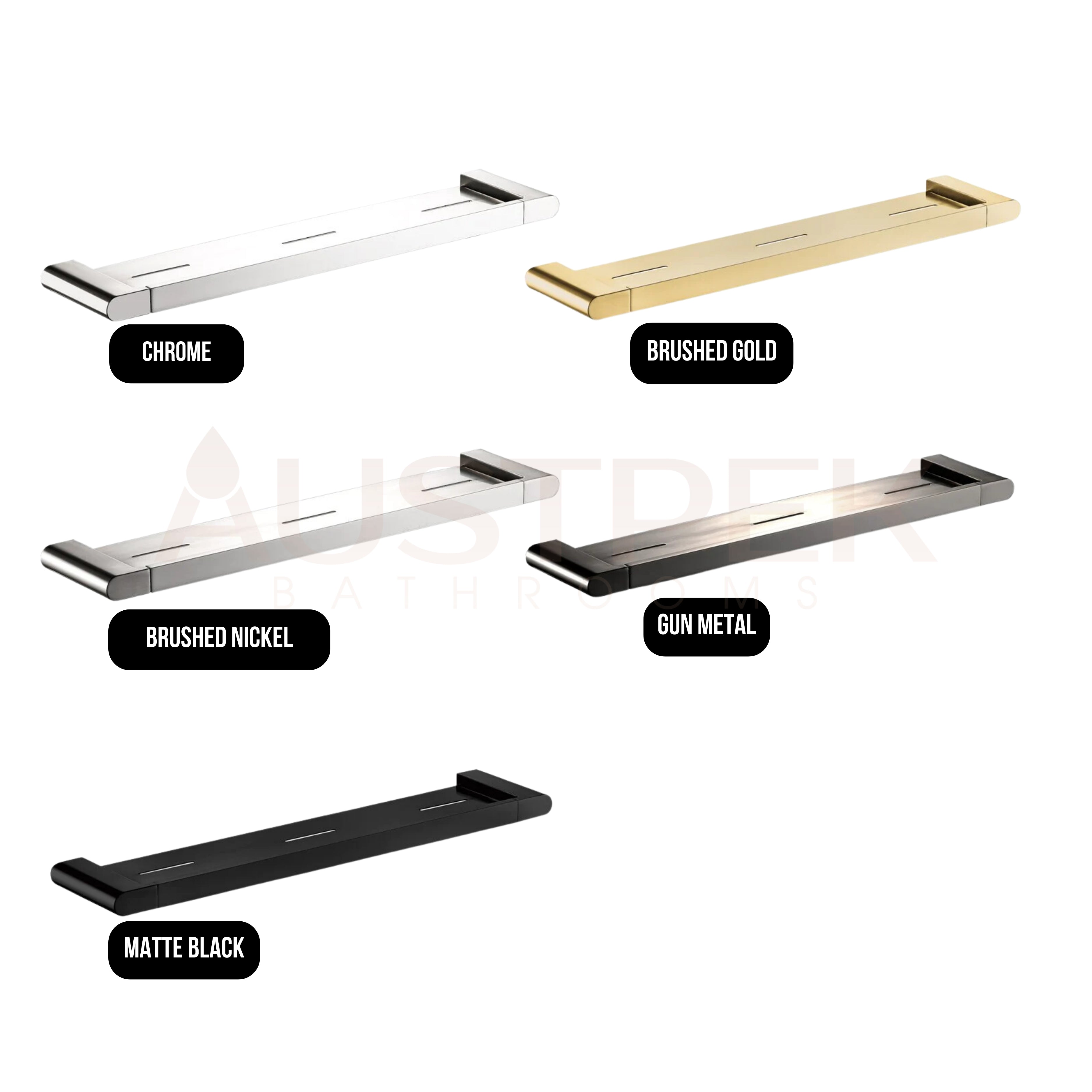 IKON FLORES COSMETIC SHELF BRUSHED NICKEL 550MM