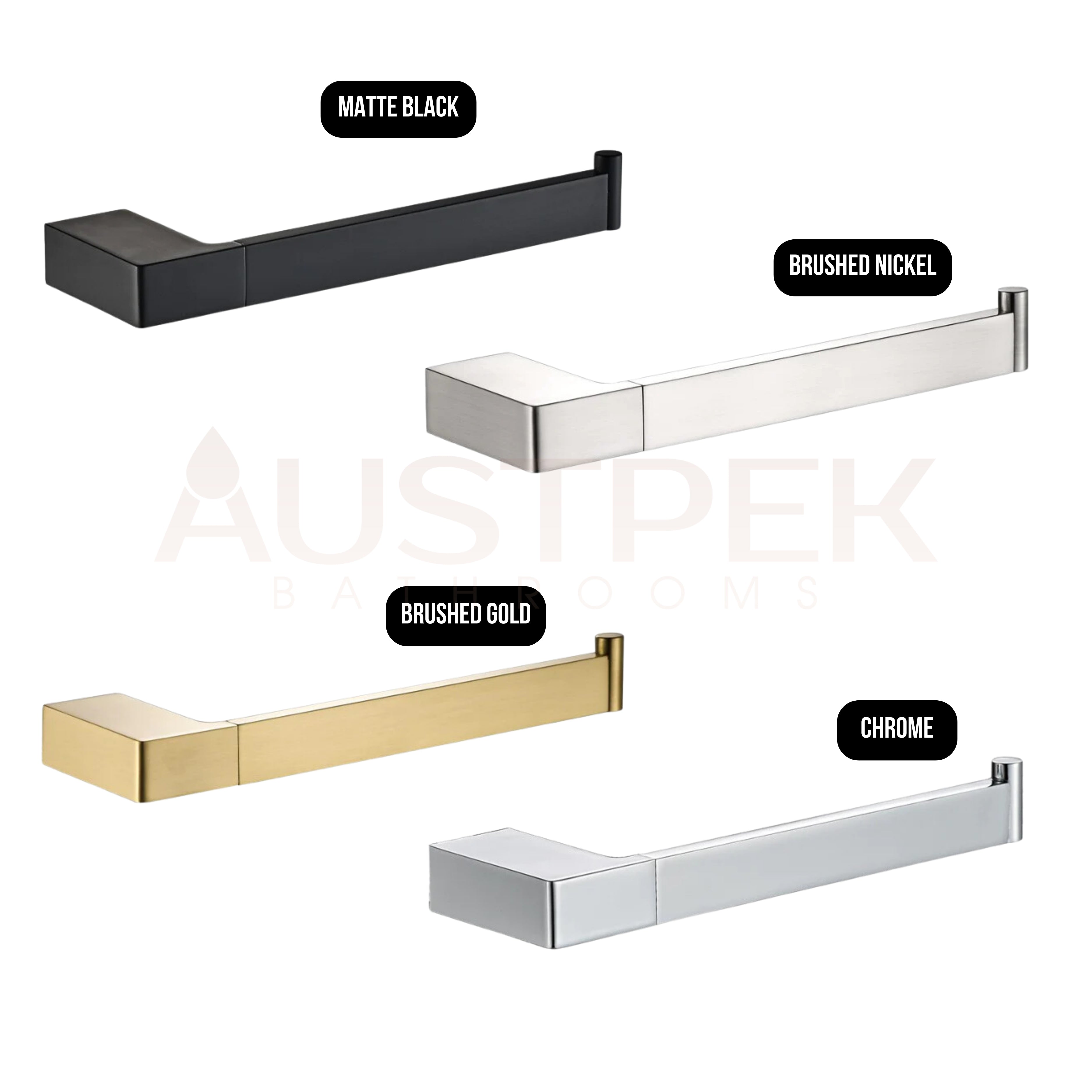 IKON CERAM TOWEL BAR BRUSHED GOLD 238MM