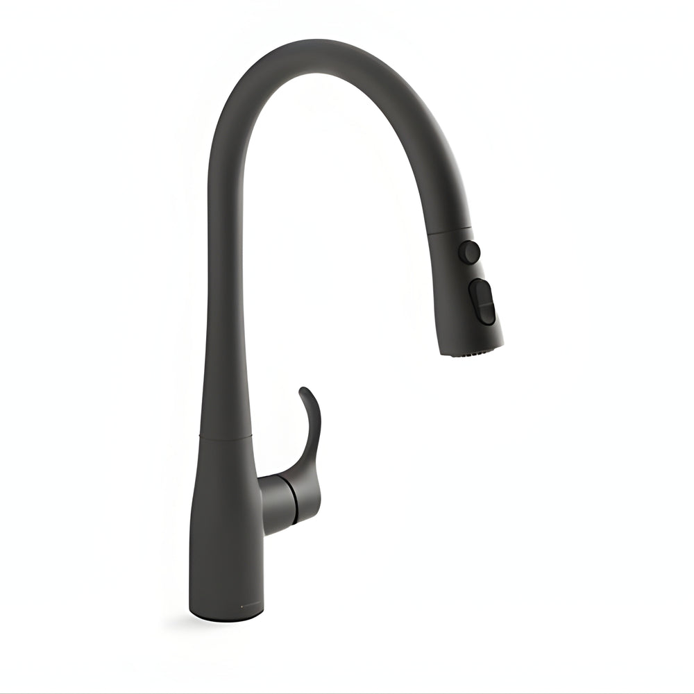 KOHLER SIMPLICE PULL-DOWN KITCHEN MIXER 406MM MATTE BLACK