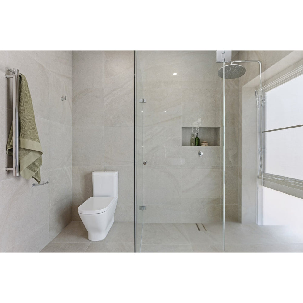 THERMOGROUP STRAIGHT ROUND VERTICAL SINGLE HEATED TOWEL RAIL 900MM