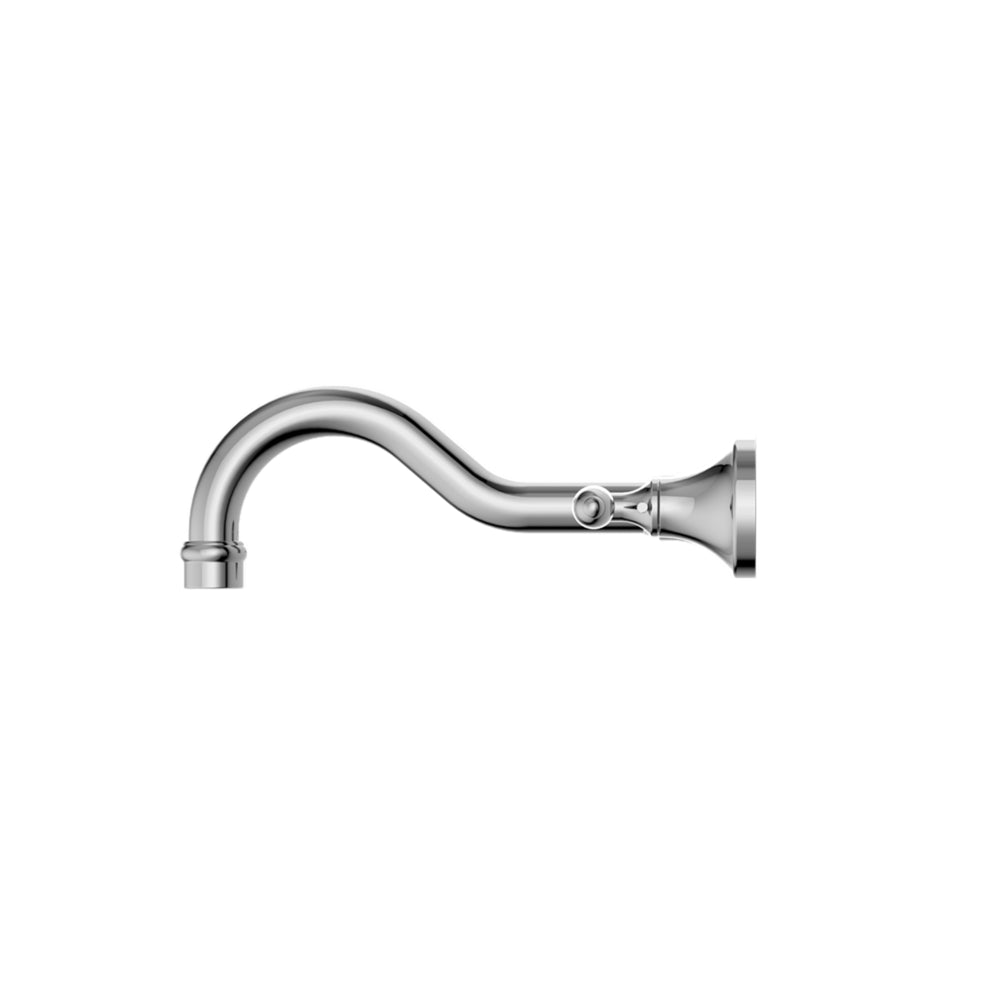 NERO YORK WALL BASIN SET WITH METAL LEVER CHROME