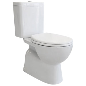 FIENZA STELLA CLOSE COUPLED RIMLESS TOILET SUITE GLOSS WHITE WITH S-TRAP