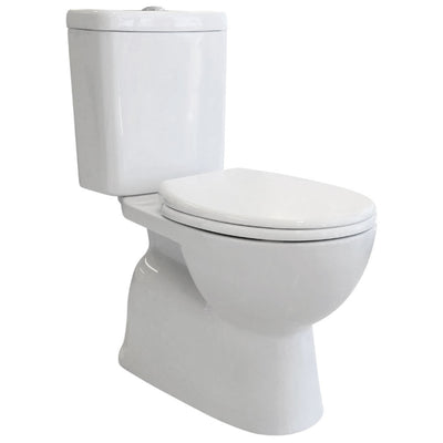 FIENZA STELLA CLOSE COUPLED RIMLESS TOILET SUITE GLOSS WHITE WITH S-TRAP