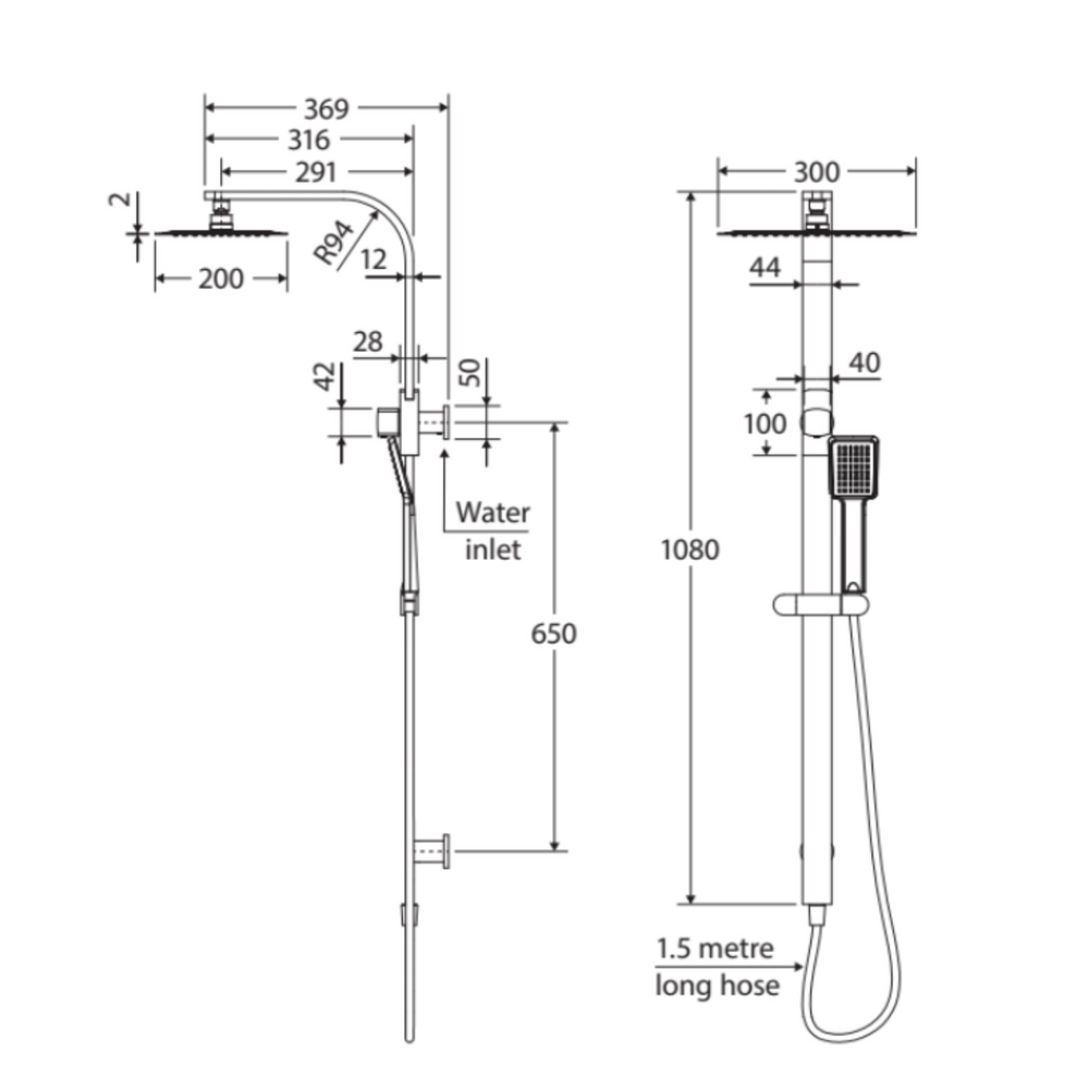 FIENZA KOKO TWIN SHOWER CHROME