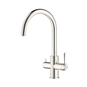 BELLA VISTA MICA HERITAGE 3-WAY FILTER SINK MIXER 380MM BRUSHED NICKEL