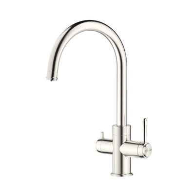 BELLA VISTA MICA HERITAGE LEAD FREE 3-WAY FILTER SINK MIXER 380MM BRUSHED NICKEL