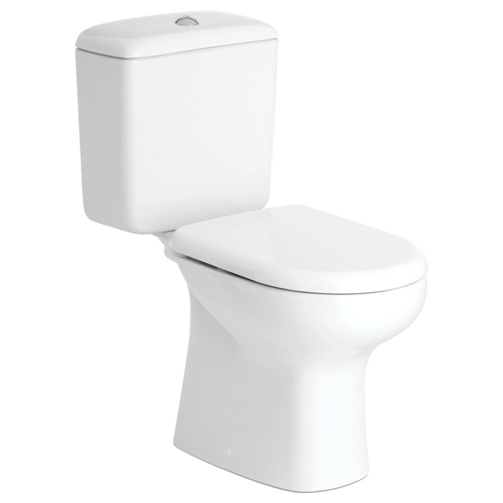 FIENZA RAK LIWA CLOSE COUPLED TOILET SUITE ALPINE WHITE WITH S-TRAP