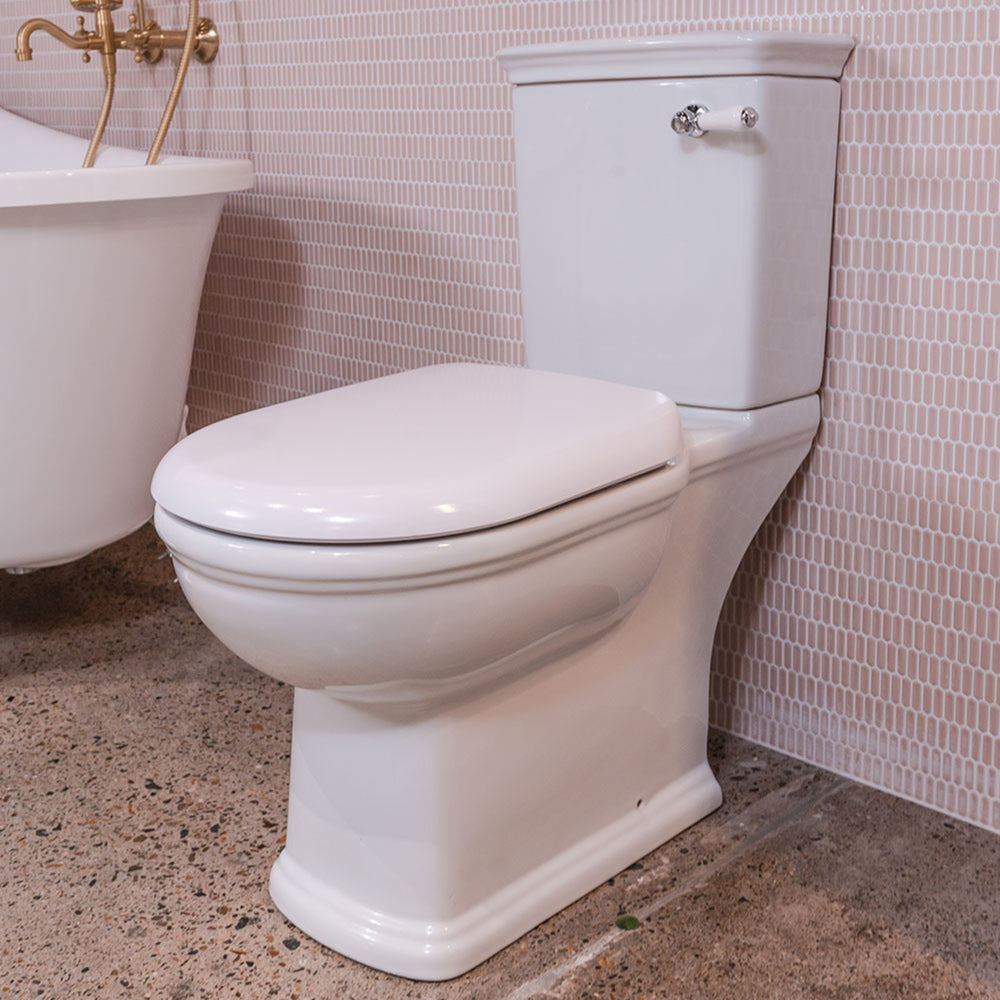 FIENZA RAK WASHINGTON CLOSE COUPLED TOILET SUITE ALPINE WHITE WITH S-TRAP