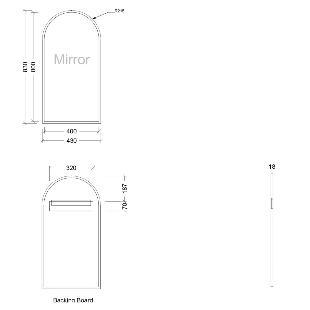 TIMBERLINE CHURCH FRAMED CUSTOM MIRROR (ALL SIZING)