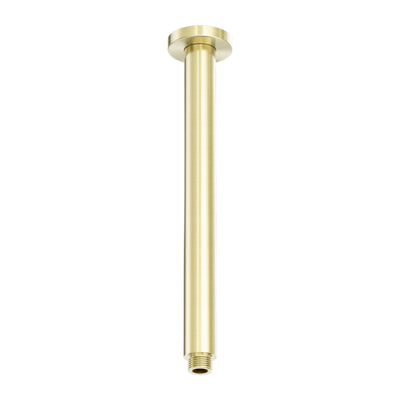 NERO ZEN ROUND CEILING SHOWER ARM 300MM BRUSHED GOLD