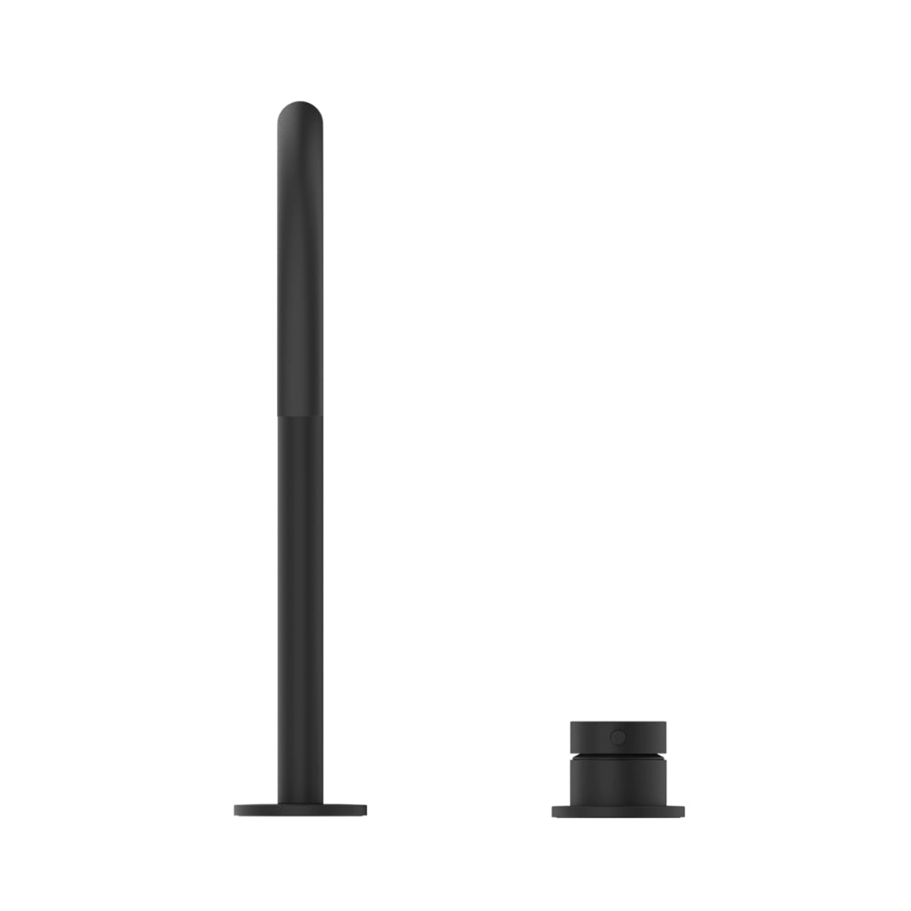 BELLA VISTA MICA LEAD FREE GOOSENECK HOB SINK/BASIN MIXER SET 311MM BLACK