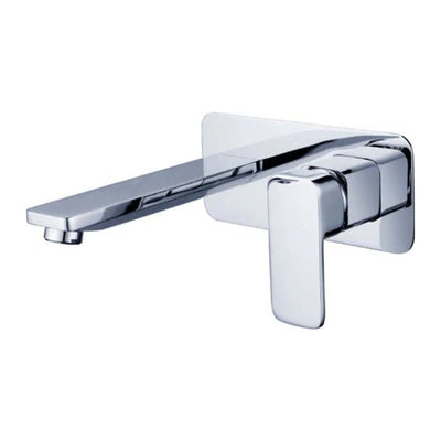 HELLYCAR ELEGANT LEAD FREE WALL MIXER WITH OUTLET 180MM CHROME