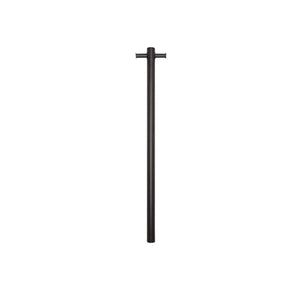 THERMOGROUP ROUND NON-HEATED VERTICAL SINGLE TOWEL RAIL MATTE BLACK 142MM