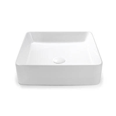 SEIMA PLATI 400 ABOVE COUNTER BASIN GLOSS WHITE 410MM