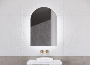 RIVA PARIS MATTE WHITE LED SHAVING CABINET 600X870MM