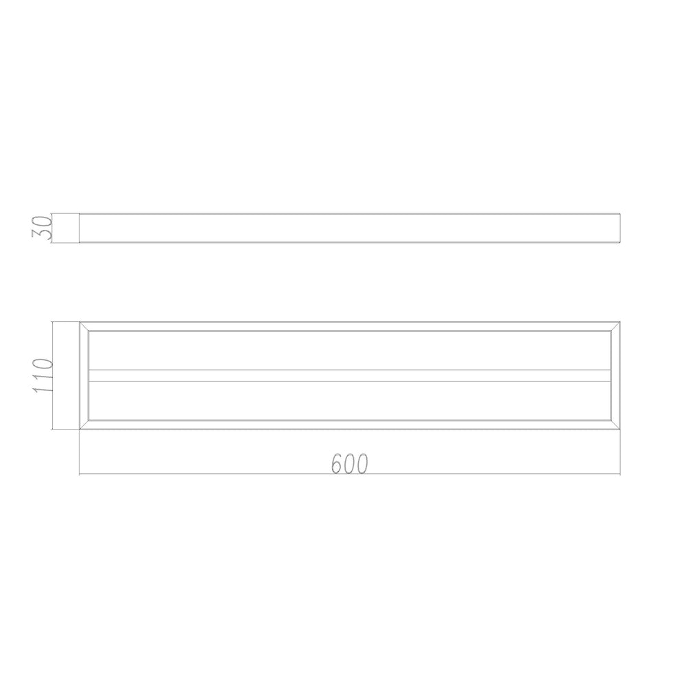 AQUAPERLA CAVALLO SQUARE DOUBLE TOWEL RAIL BRUSHED YELLOW GOLD (AVAILABLE IN 600MM AND 800MM)
