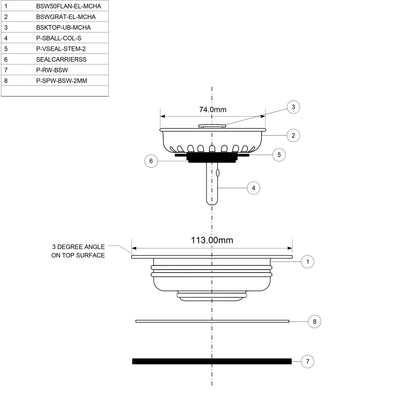 SCHOCK STRAINER & FLANGE STONE