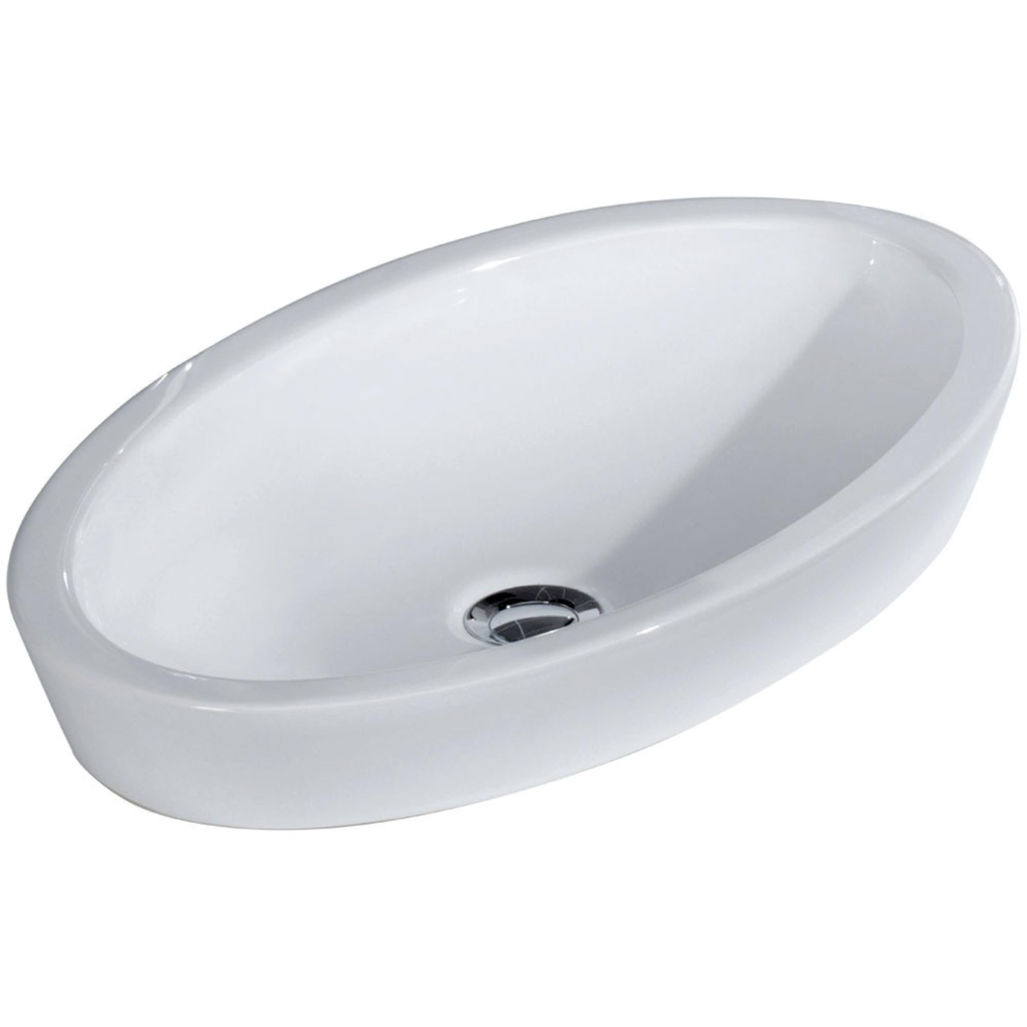 FIENZA RAK RESORT SEMI-INSET BASIN GLOSS WHITE 580MM