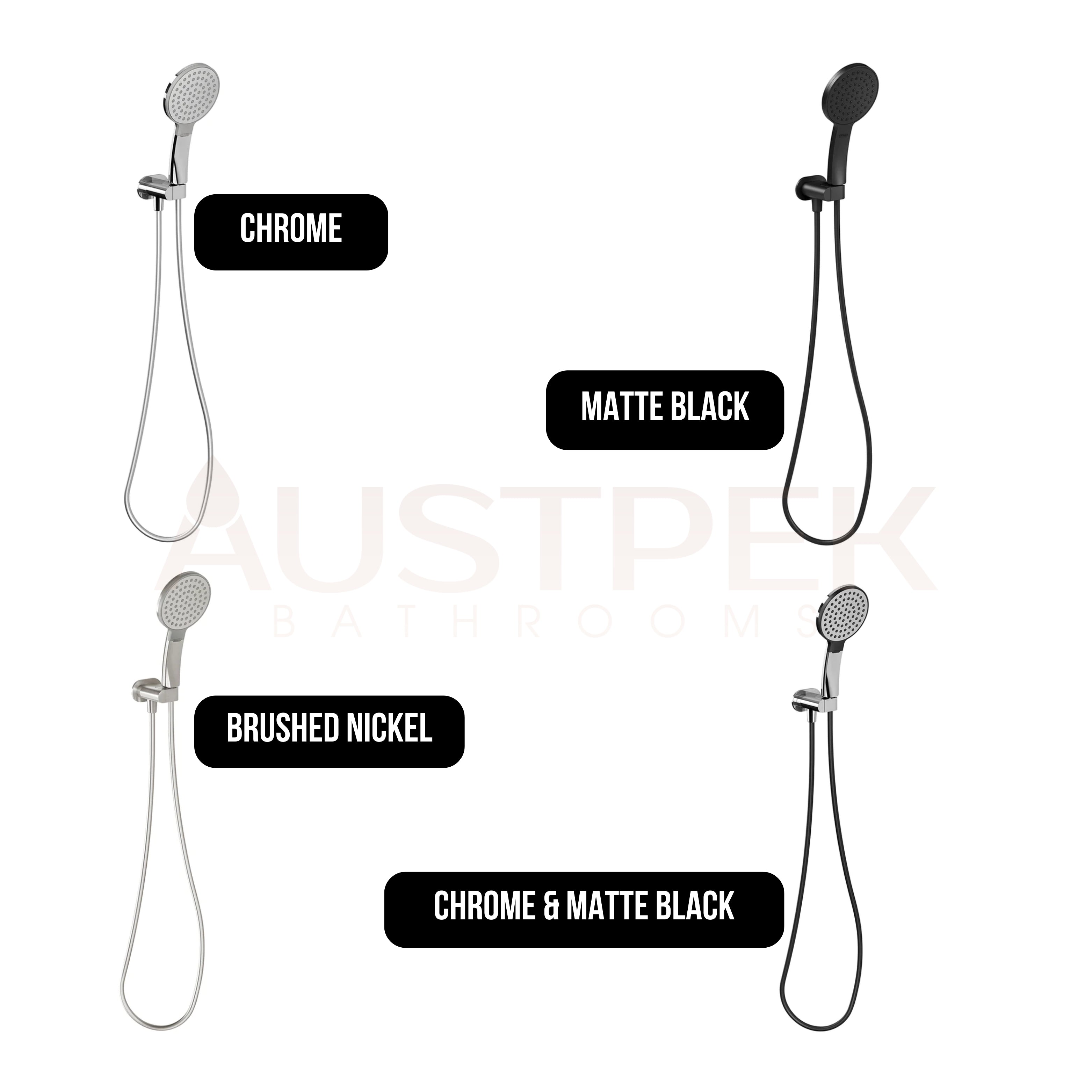 PHOENIX NX QUIL HAND SHOWER CHROME AND MATTE BLACK
