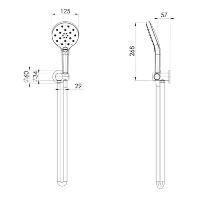 PHOENIX ORMOND HAND SHOWER BRUSHED GOLD