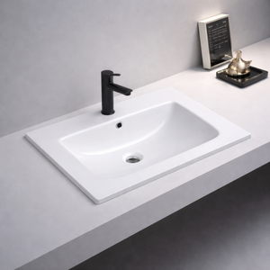 POSEDION ELIVIA GLOSS WHITE SINGLE BOWL CERAMIC VANITY TOP (AVAILABLE IN 605MM, 755MM, 905MM AND 1205MM)