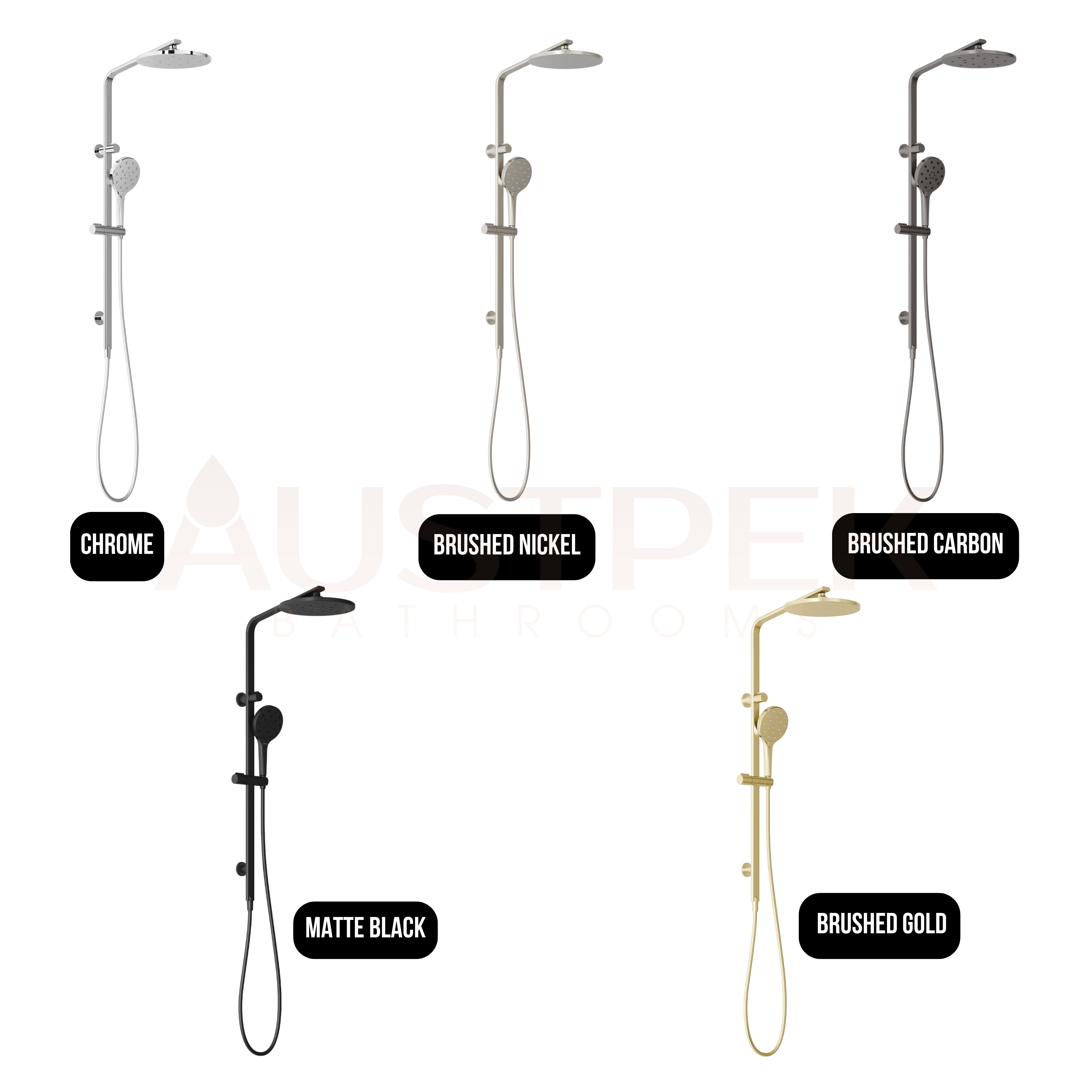 PHOENIX OXLEY TWIN SHOWER BRUSHED GOLD