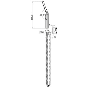 MODERN NATIONAL STAR MINI HAND SHOWER ON BRACKET 265MM GUN METAL