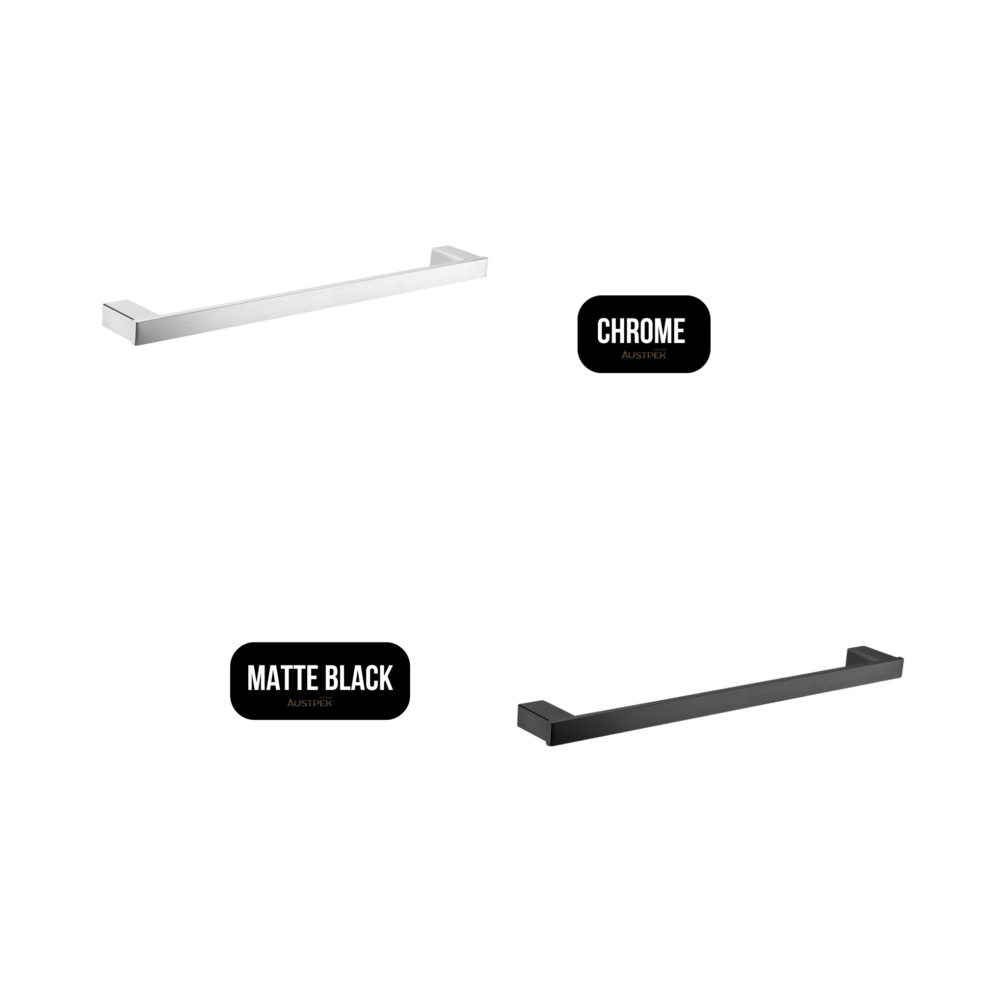 IKON ROSA SINGLE TOWEL RAIL 610MM CHROME