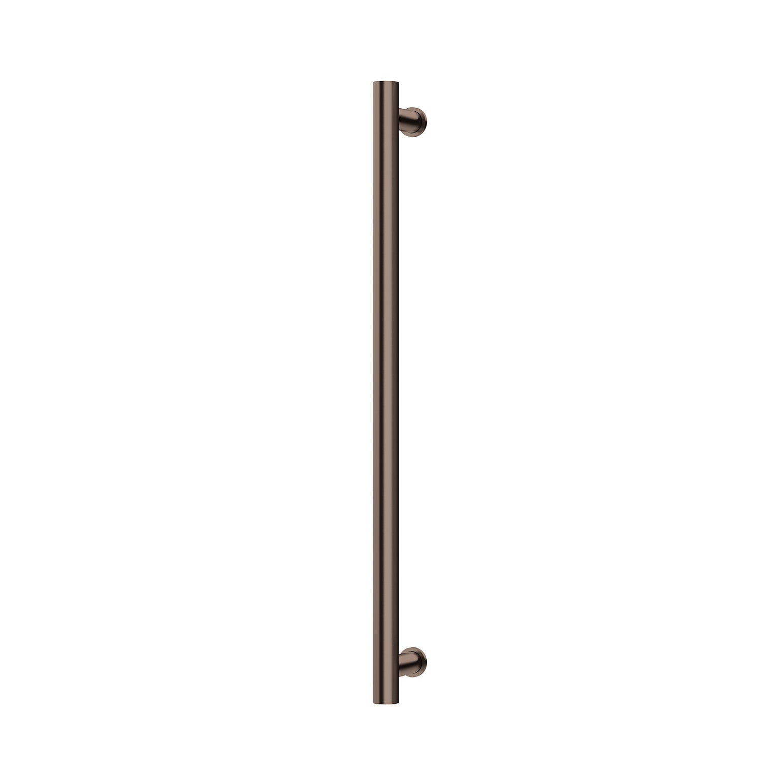 PHOENIX ROUND SINGLE HEATED TOWEL RAIL 800MM BRUSHED BRONZE