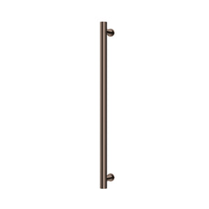 PHOENIX ROUND SINGLE HEATED TOWEL RAIL 800MM BRUSHED BRONZE