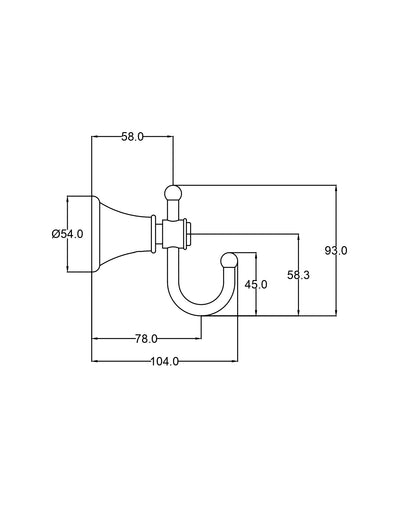 IKON CLASICO ROBE HOOK CHROME