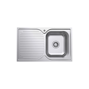 FIENZA TIVA SINGLE BOWL KITCHEN SINK WITH DRAINER STAINLESS STEEL 780MM