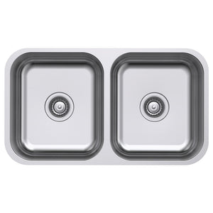 FIENZA TIVA DOUBLE BOWL KITCHEN SINK STAINLESS STEEL 785MM