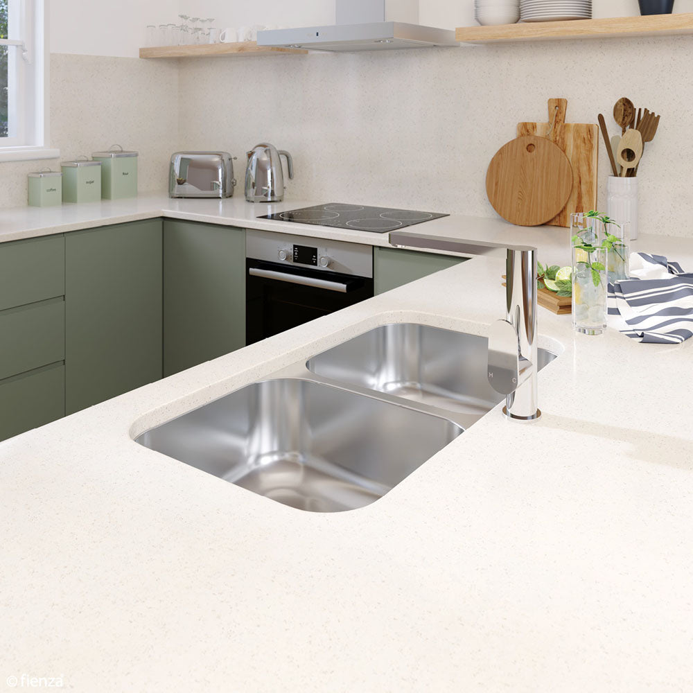 FIENZA TIVA DOUBLE BOWL KITCHEN SINK STAINLESS STEEL 785MM
