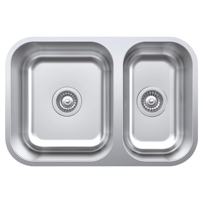 FIENZA TIVA DOUBLE BOWL KITCHEN SINK STAINLESS STEEL 670MM