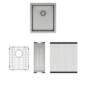 FIENZA HANA 27L SINGLE BOWL KITCHEN SINK KIT STAINLESS STEEL 390MM