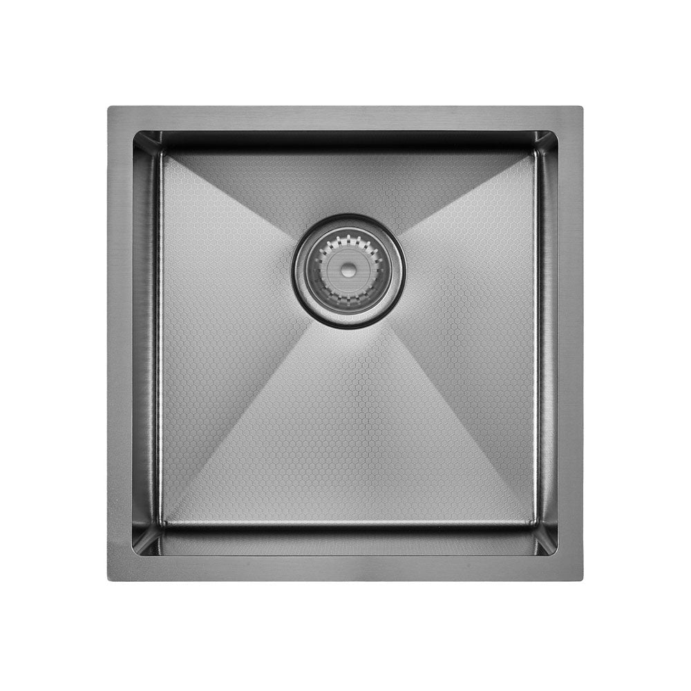 FIENZA HANA ANTI SCRATCH SINGLE BOWL KITCHEN SINK KIT PVD GUN METAL 450MM