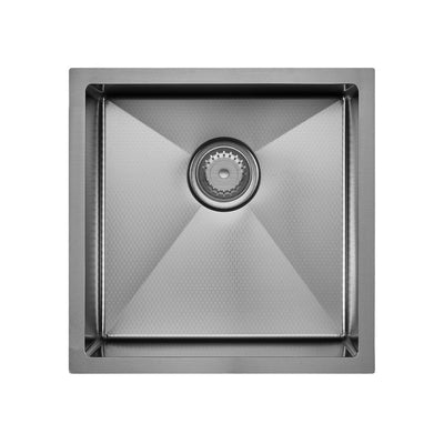 FIENZA HANA ANTI SCRATCH SINGLE BOWL KITCHEN SINK KIT PVD GUN METAL 450MM