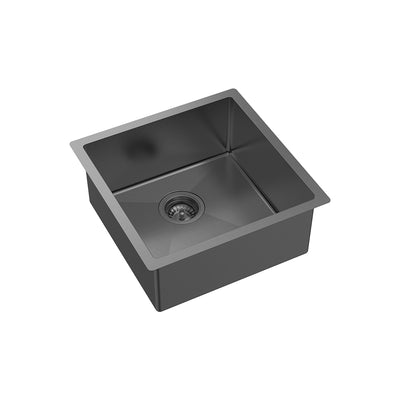 FIENZA HANA SINGLE BOWL KITCHEN SINK PVD CARBON METAL 450MM