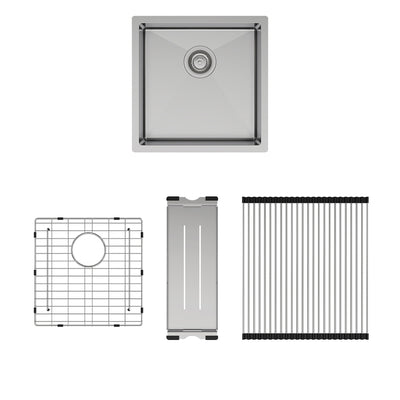 FIENZA HANA SINGLE BOWL KITCHEN SINK KIT STAINLESS STEEL 450MM