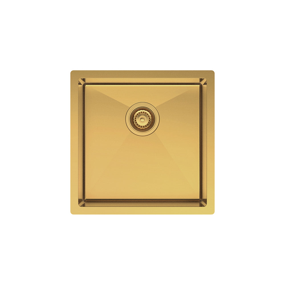 FIENZA HANA SINGLE BOWL KITCHEN SINK PVD RUGGED BRASS 450MM