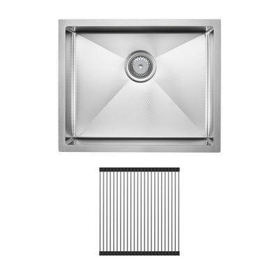 FIENZA HANA ANTI SCRATCH 40L SINGLE BOWL KITCHEN SINK KIT STAINLESS STEEL 550MM