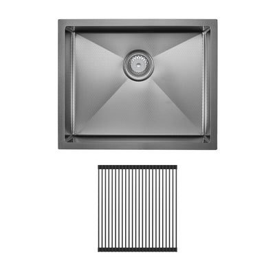 FIENZA HANA ANTI SCRATCH SINGLE BOWL KITCHEN SINK KIT PVD GUN METAL 550MM