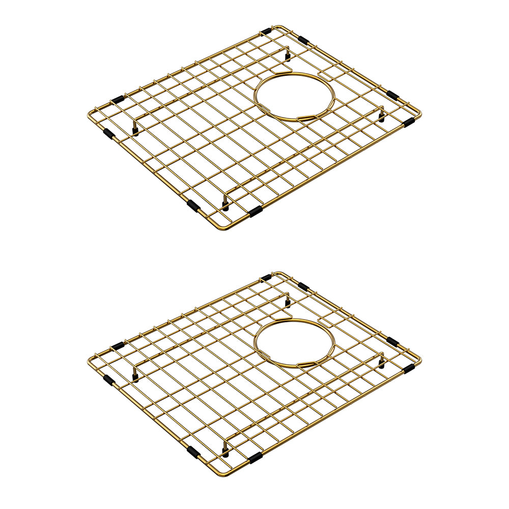 FIENZA HANA DOUBLE BOWL KITCHEN SINK KIT PVD RUGGED BRASS 760MM