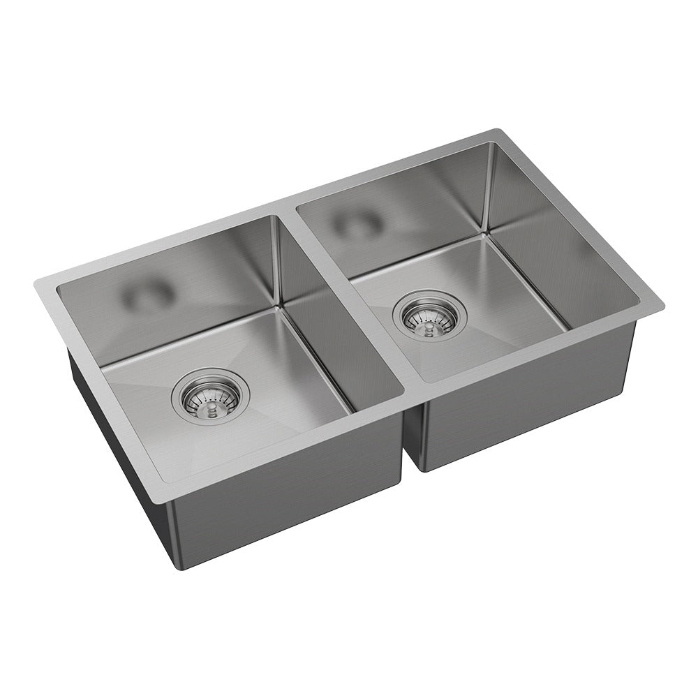 FIENZA HANA DOUBLE BOWL KITCHEN SINK KIT STAINLESS STEEL 760MM