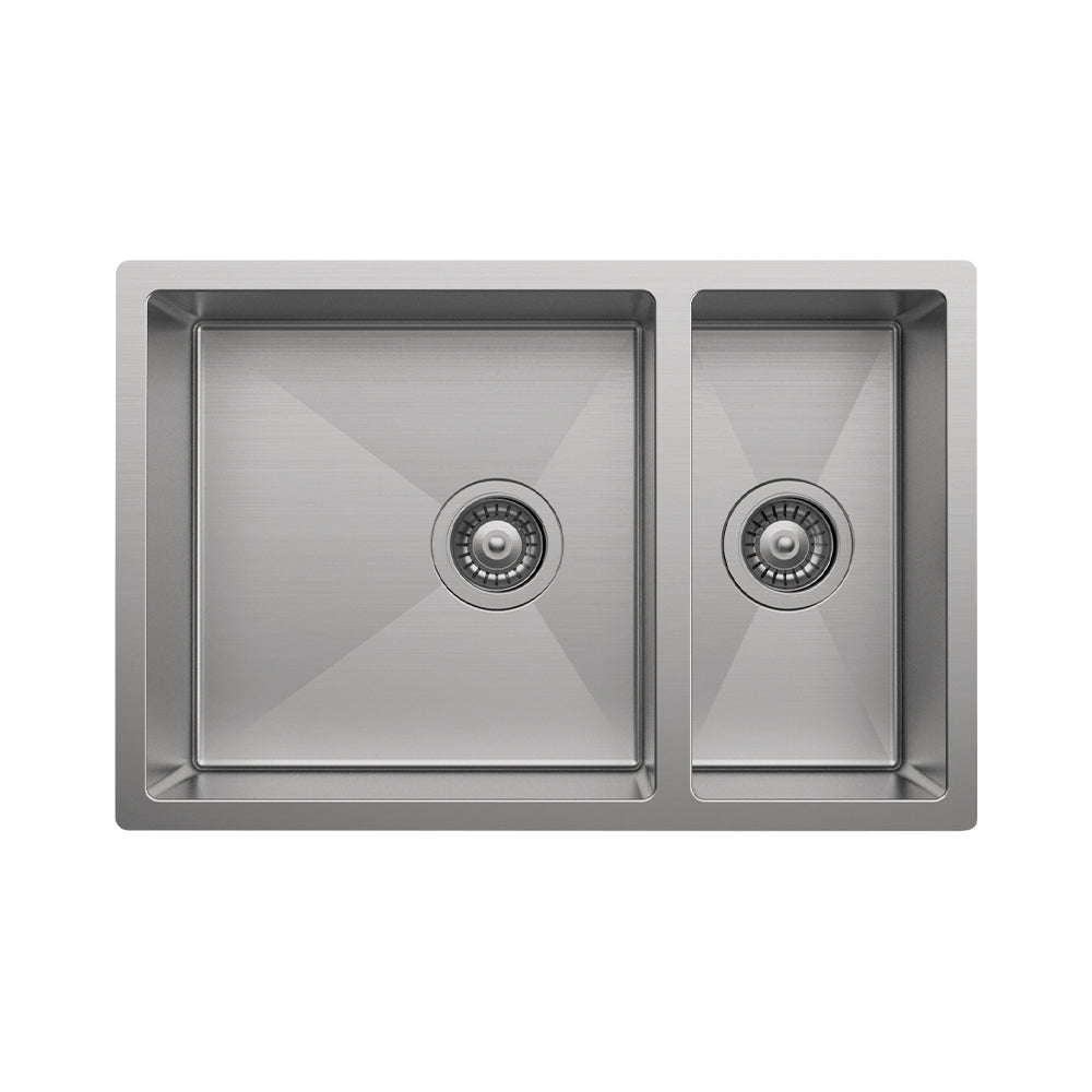 FIENZA HANA DOUBLE BOWL KITCHEN SINK STAINLESS STEEL 680MM