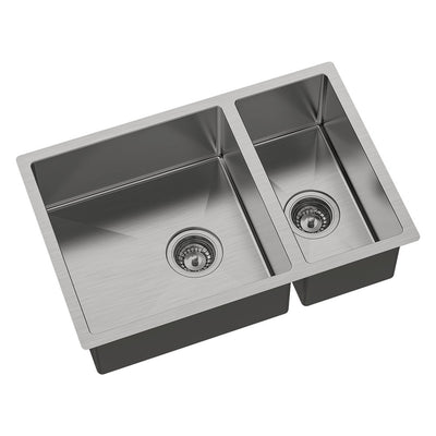 FIENZA HANA DOUBLE BOWL KITCHEN SINK KIT STAINLESS STEEL 680MM