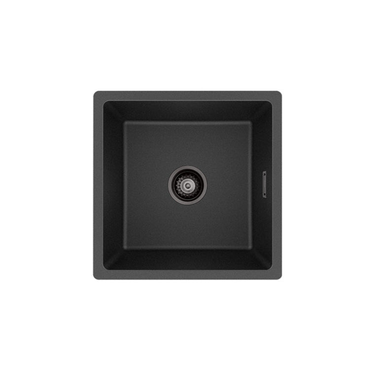 FIENZA KURO GRANITE SINGLE BOWL KITCHEN SINK MATTE BLACK 450MM
