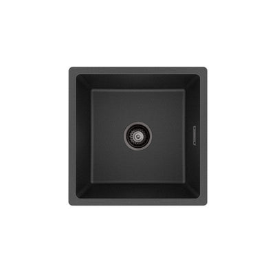 FIENZA KURO GRANITE SINGLE BOWL KITCHEN SINK MATTE BLACK 450MM