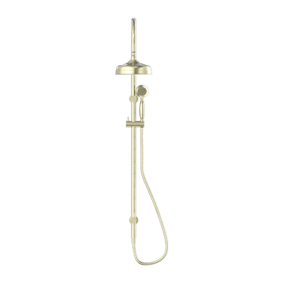 NERO YORK TWIN SHOWER WITH METAL HAND SHOWER AGED BRASS